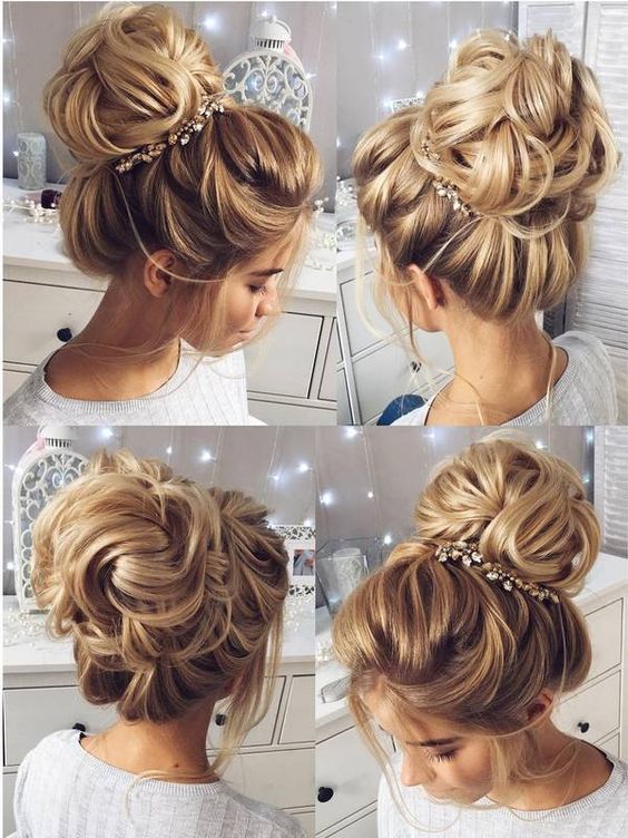 Chignon Bun Haut Cérémonie